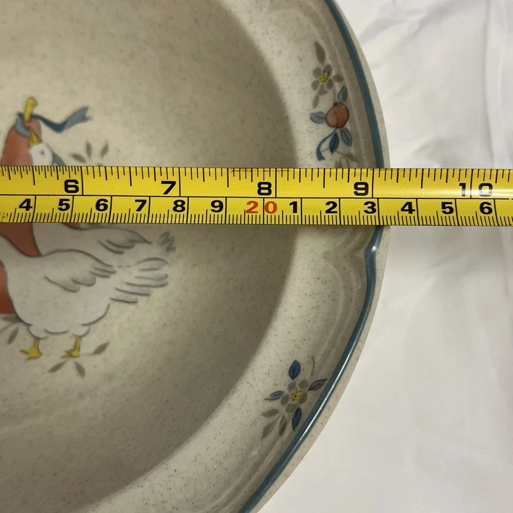 Vtg International Marmalade Cottagecore Geese Serving Bowl 9